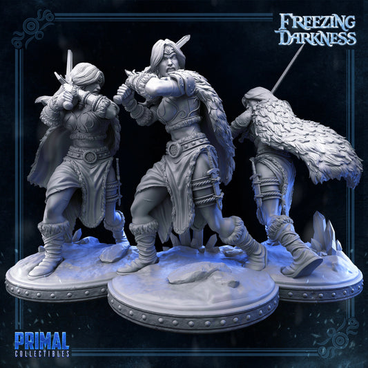 Valkyrie Barbarian | Tabletop Scale | TTRPG D&D Miniature | Primal Collectibles