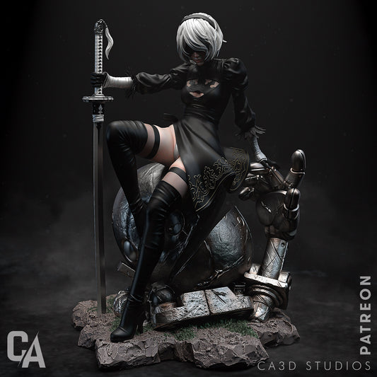 1:12 Warrior Android | Resin Garage Kit Sculpture Anime Video Game Fan Art Statue | CA 3D Studios