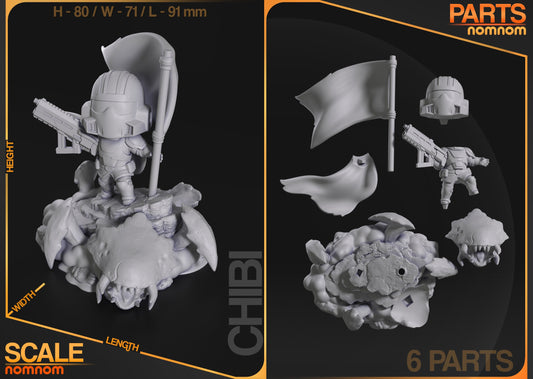 Cute Liberty Soldier | Resin Garage Kit Figure Game Fan Art | Nomnom Figures