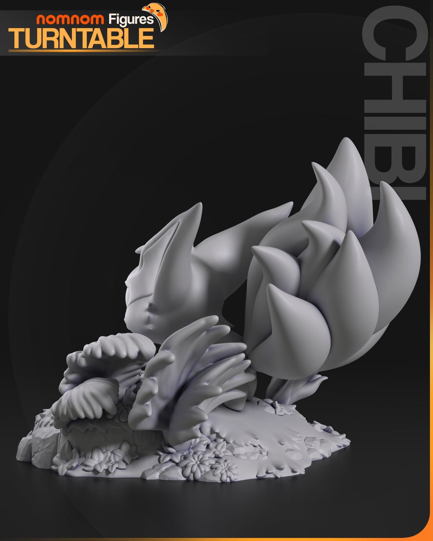 Chibi Fox Demon | Resin Garage Kit Figure Anime Manga Fan Art | Nomnom Figures