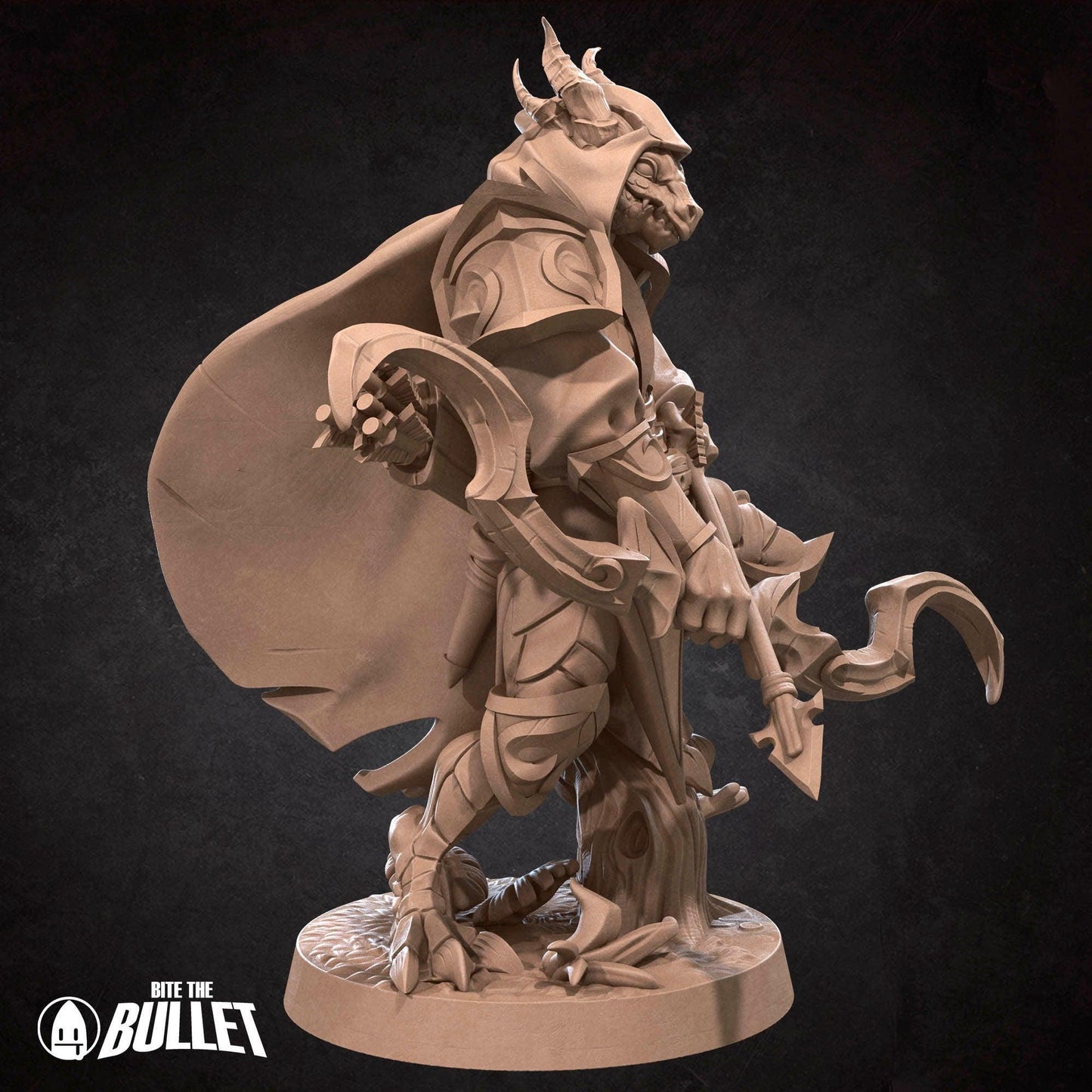 Dragonborn Ranger | TABLETOP SCALE | TTRPG Miniature | Bite the Bullet