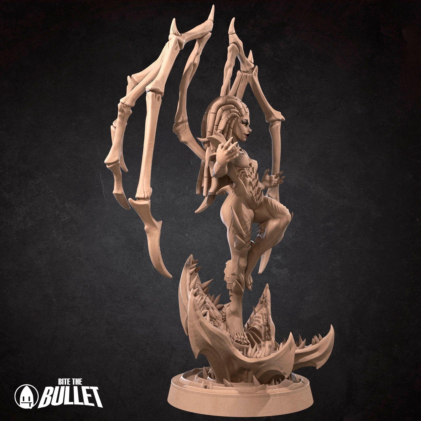 Exxotic Sarah, Queen of Blades | Angel Woman Pinup SFW NSFW Model Miniature | Bite the Bullet