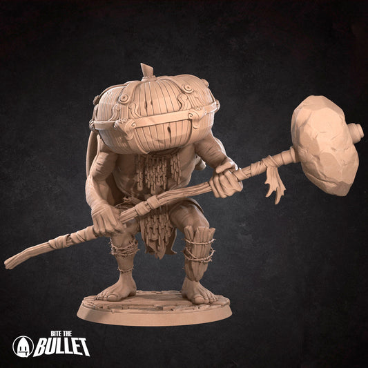 Bullet Dark Souls, Mad Pumpkin | TABLETOP SCALE | D&D TTRPG Miniature | Bite the Bullet | Unpainted, Unplated Resin 8k