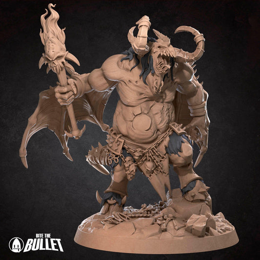 Orcus, Blood Boss | TABLETOP SCALE | D&D TTRPG Miniature | Bite the Bullet | Unpainted, Unplated Resin 8k
