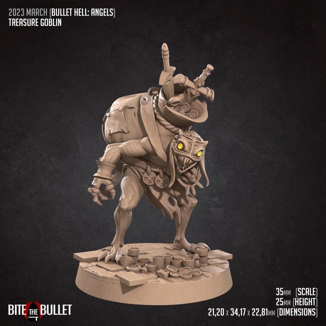Treasure Goblin | TABLETOP SCALE | D&D TTRPG Pathfinder Miniature | Bite the Bullet
