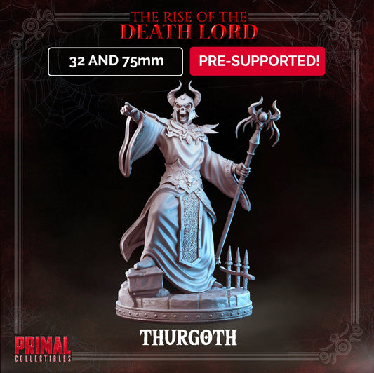Death Lord Turgoth | Tabletop Scale | TTRPG D&D Miniature | Primal Collectibles