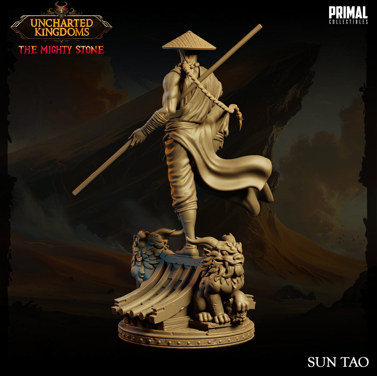 Monk Sun Tao | Uncharted Kingdoms | TTRPG D&D Miniature | Primal Collectibles