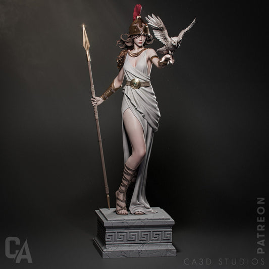 Greek Goddess of Wisdom, Athena | Resin Garage Kit Sculpture Anime Video Game Fan Art Statue | CA 3D Studios
