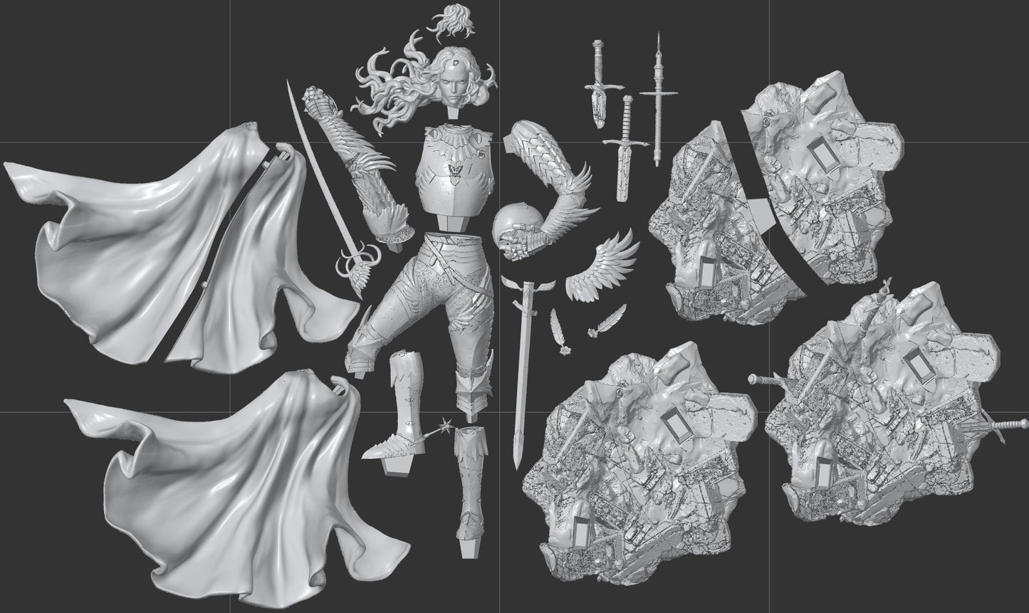 1:12 White Hawk | Resin Garage Kit Sculpture Anime Video Game Fan Art Statue | CA 3D Studios