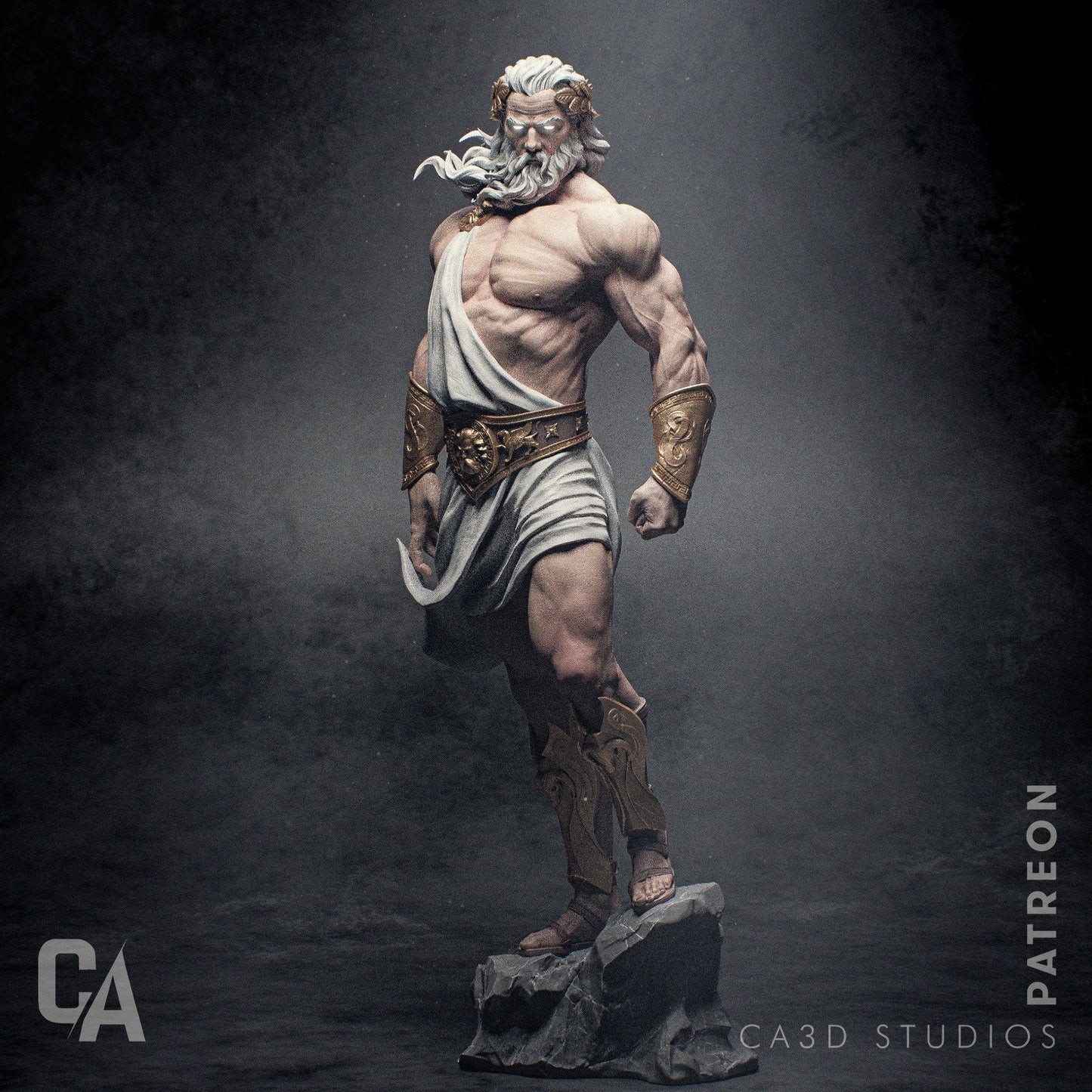 Greek God of the Sky, Zeus | Resin Garage Kit Sculpture Anime Video Game Fan Art Statue | CA 3D Studios