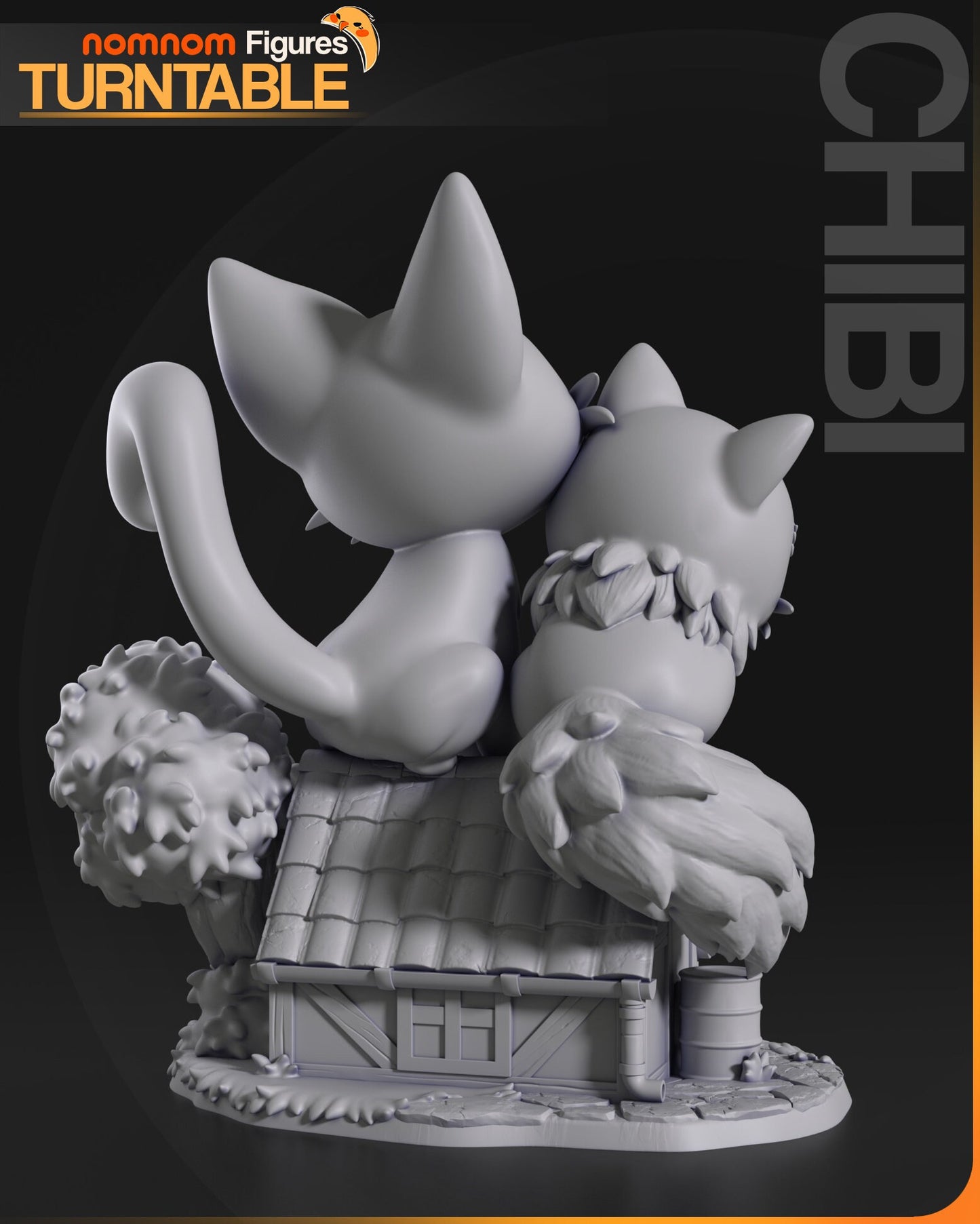 Chibi Delivery Kitty | Resin Garage Kit Figure Anime Fan Art | Nomnom Figures