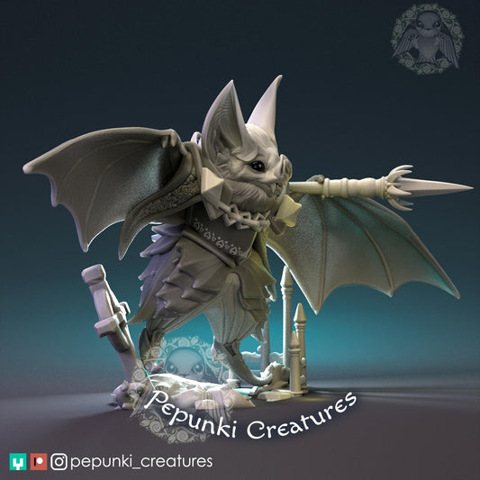 Vampire Bat | Tabletop or Display Scale | D&D Humblewood TTRPG Miniature | Pepunki Creatures