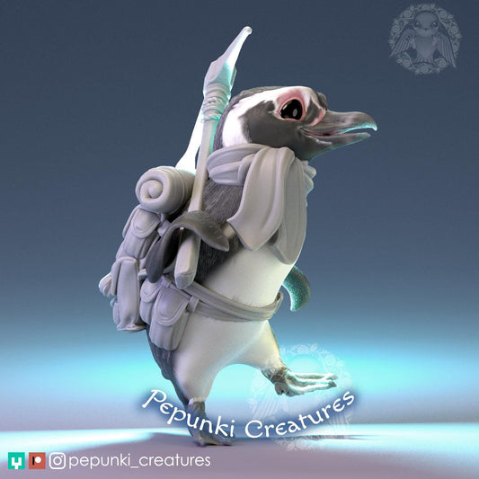 Penguin | Tabletop or Display Scale | D&D Humblewood TTRPG Miniature | Pepunki Creatures