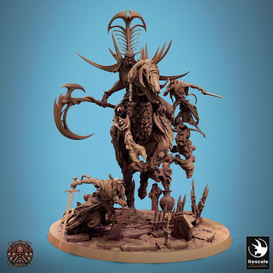 Velkaran Wraith Rider, Undead | TABLETOP SCALE | TTRPG D&D Monster Miniature | Rescale Miniatures