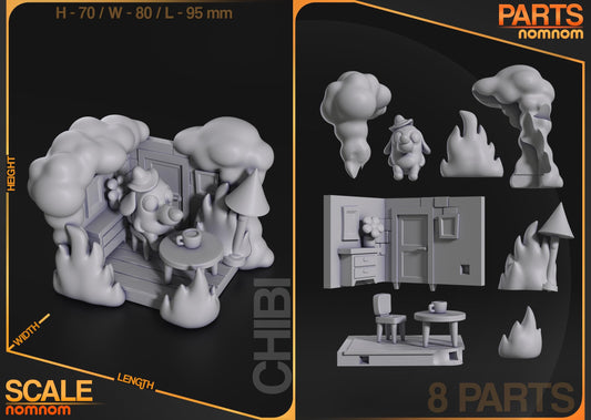 Perfectly Fine | Resin Garage Kit Figure Meme Fan Art | Nomnom Figures