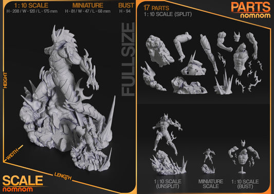 Kafka Monster | Resin Garage Kit Figure Anime Manga Fan Art | Nomnom Figures