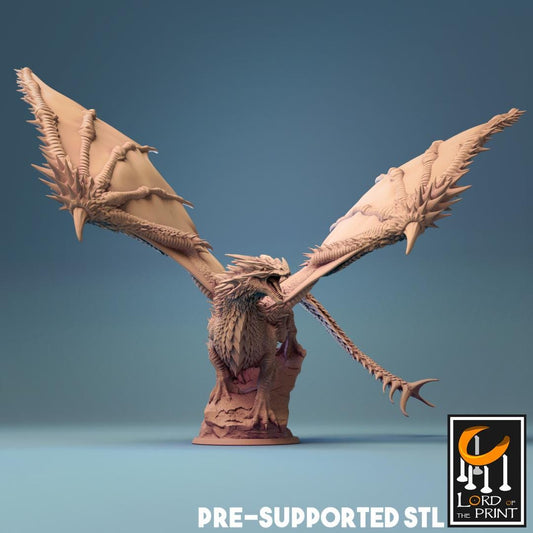 Red Dragon, Chromatic Monster | TABLETOP SCALE | D&D TTRPG Dragon Miniature | Rescale Miniatures