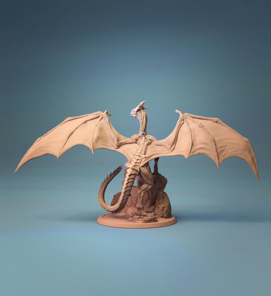 White Dragon, Chromatic Monster | TABLETOP SCALE | D&D TTRPG Dragon Miniature | Rescale Miniatures