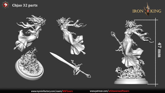 Chjao | TTRPG D&D Miniature | White Werewolf Tavern