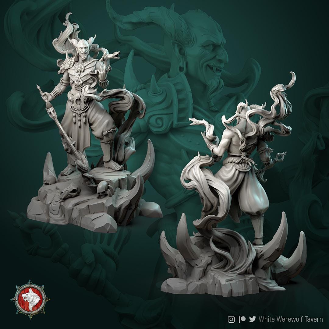 Efreet | TTRPG D&D Miniature | White Werewolf Tavern