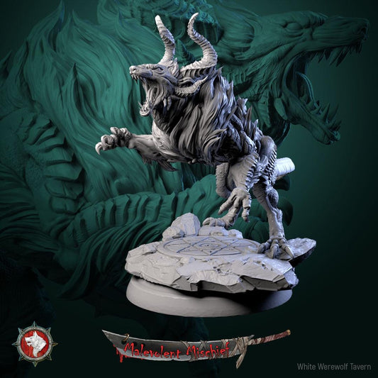 Infernohounds | TABLETOP SCALE | TTRPG D&D Miniature | White Werewolf Tavern