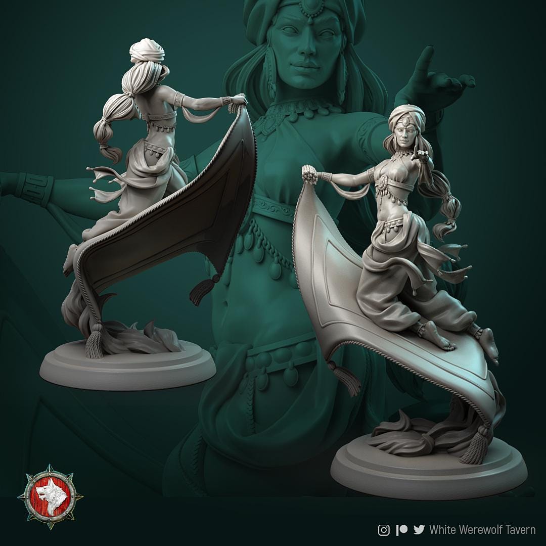 Laila | TTRPG D&D Miniature | White Werewolf Tavern