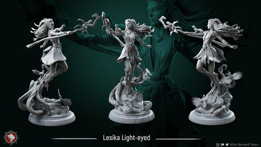 Lesika Light-eyed | TTRPG D&D Miniature | White Werewolf Tavern