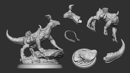 Lizard Mount | TABLETOP SCALE | TTRPG D&D Miniature | White Werewolf Tavern