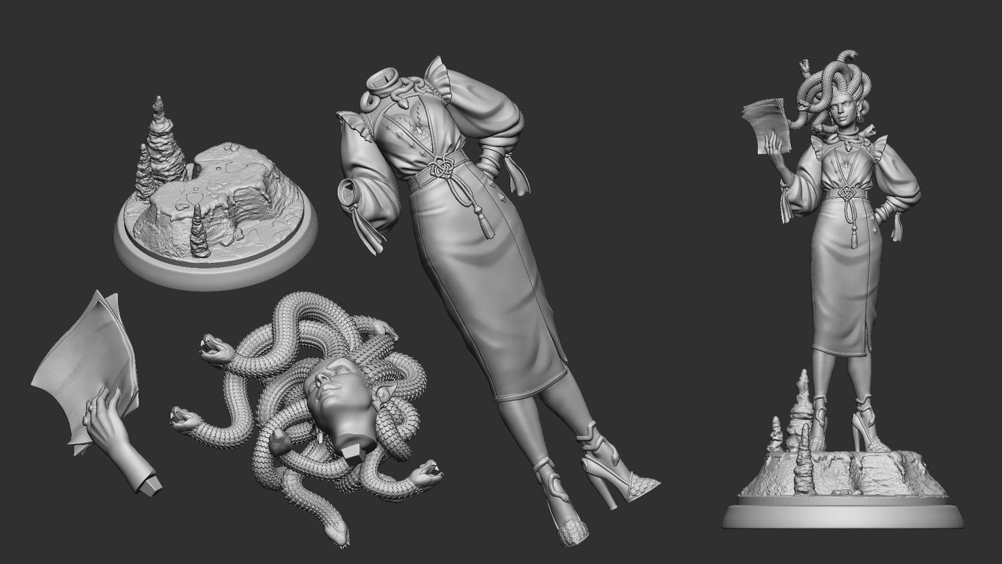 Medusa Director | TABLETOP SCALE | TTRPG D&D Miniature | White Werewolf Tavern