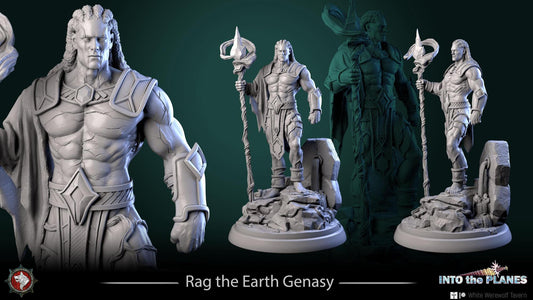Rag the Earth Genasi | D&D TTRPG Miniature | White Werewolf Tavern