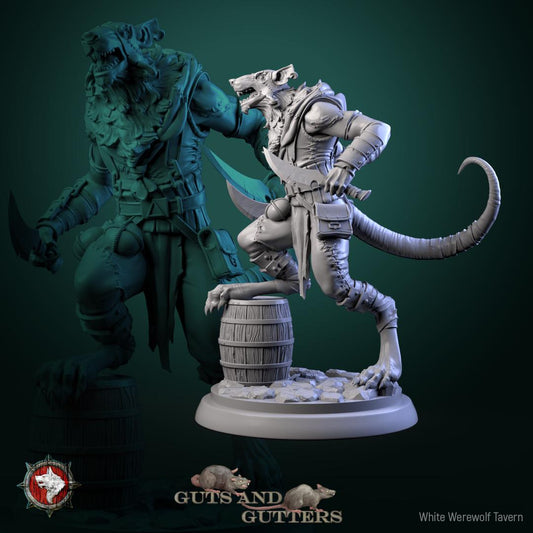 Rogue Rats | TABLETOP SCALE | TTRPG D&D Miniature | White Werewolf Tavern