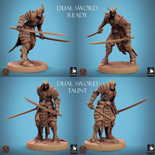 East Asian Skeletons, Conclave of Bones Undead Skeleton Warband | TABLETOP SCALE | D&D TTRPG Monster Miniature | Rescale Miniatures