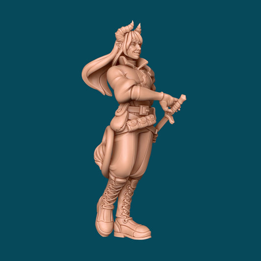 Reverence a Tiefling Rogue | D&D TTRPG Miniature | Awkward Penguin Minis
