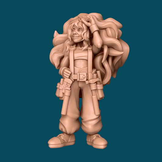 Silysil a Gnome Mechanic | D&D TTRPG Miniature | Awkward Penguin Minis