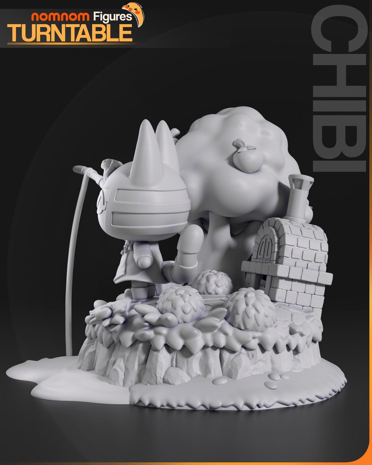 Chibi Ankh Neighbor | Resin Garage Kit Figure Game Fan Art | Nomnom Figures