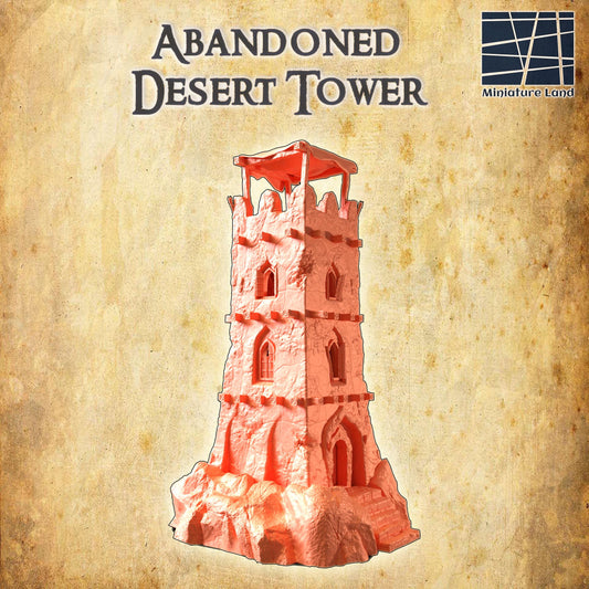 Abandoned Desert Tower | TTRPG D&D Playable 3D Printed Building | MiniatureLand