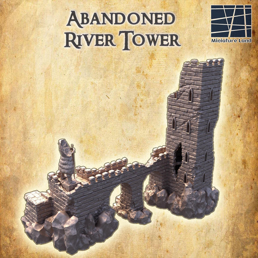 Abandoned River Tower | TTRPG D&D Playable 3D Printed Building | MiniatureLand