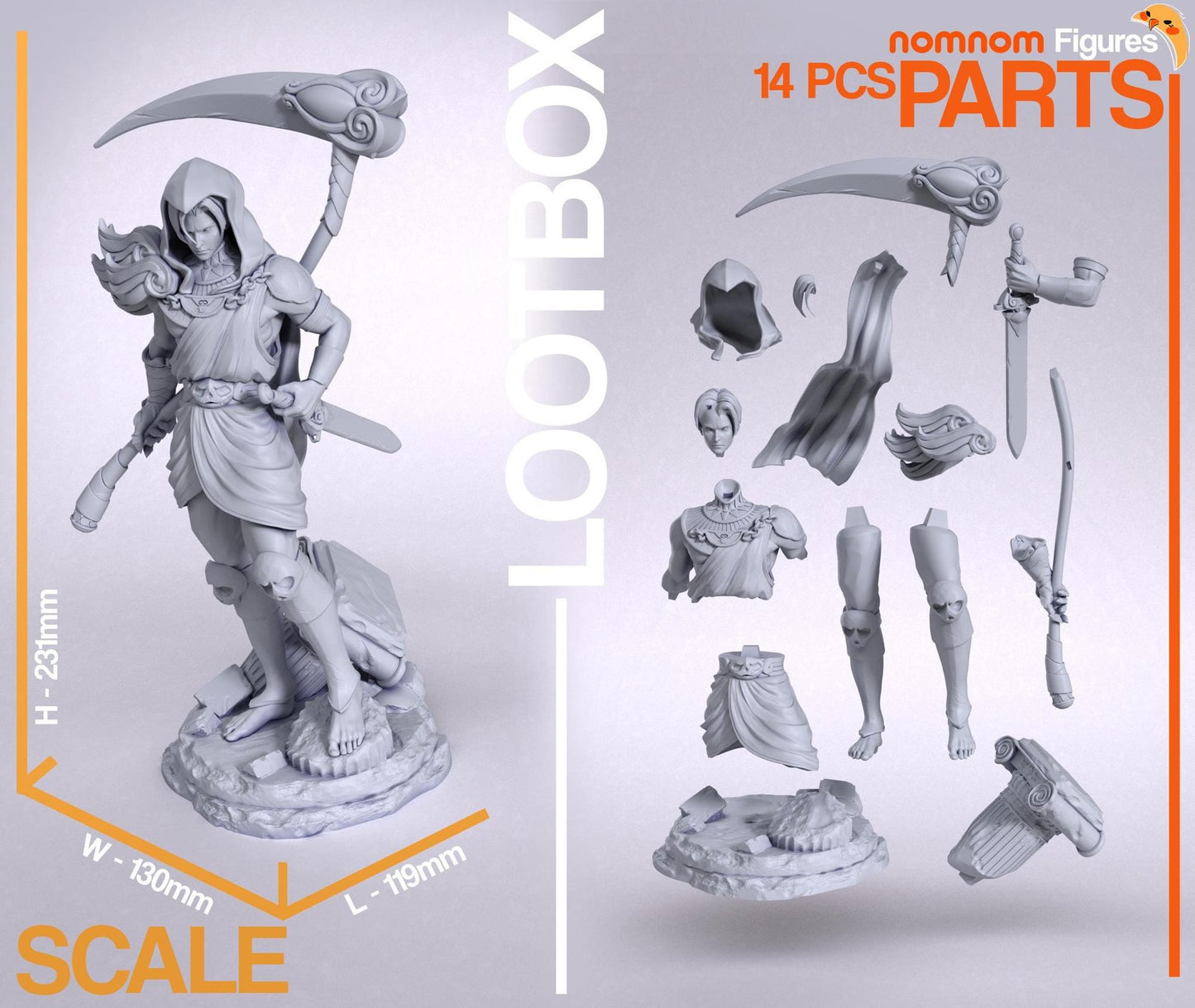 Personification of Death | Resin Garage Kit Figure Game Fan Art | Nomnom Figures