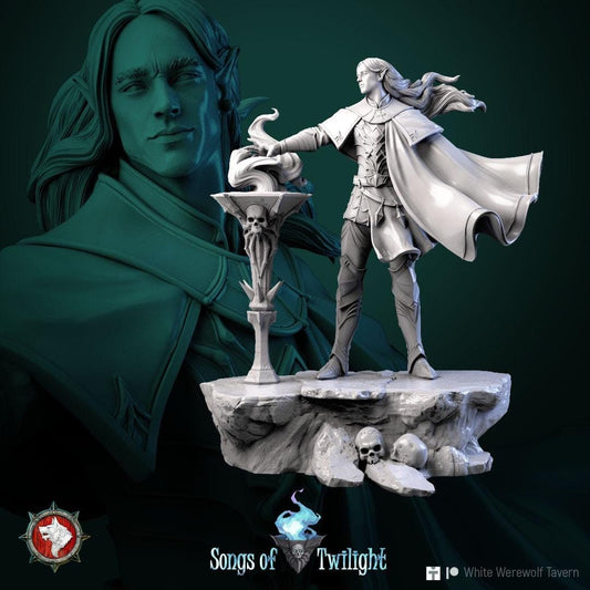 Drow Warlord | TTRPG D&D Miniature | White Werewolf Tavern