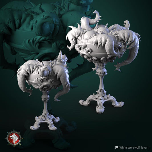 Goblet and Mimic Goblet Set | TABLETOP SCALE | TTRPG D&D Miniature | White Werewolf Tavern