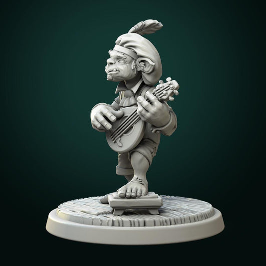 Goblin Bard | TABLETOP SCALE | TTRPG D&D Miniature | White Werewolf Tavern