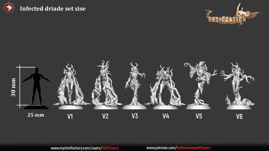 Infected Dryads | TABLETOP SCALE | TTRPG D&D Miniature | White Werewolf Tavern