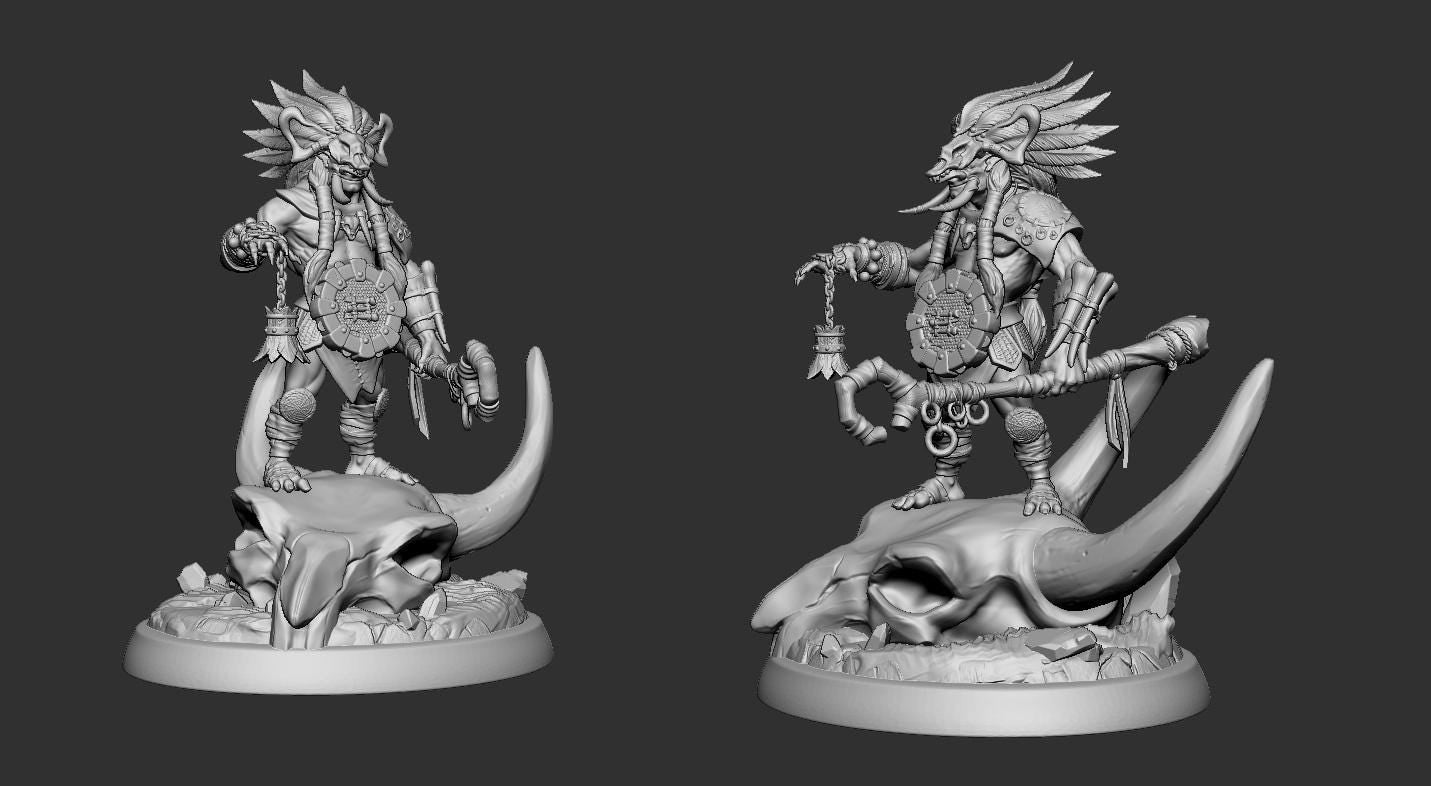 Mbonga | TTRPG D&D Miniature | White Werewolf Tavern