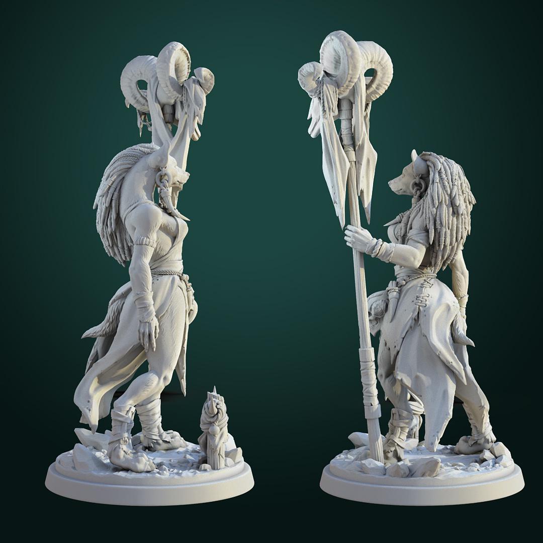 Meirsoa, Gnoll | TABLETOP SCALE | TTRPG D&D Miniature | White Werewolf Tavern