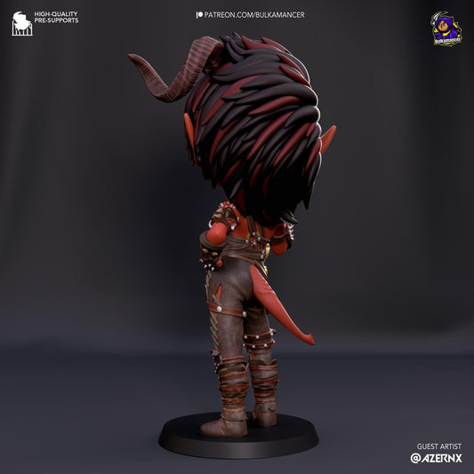 Chibi Scorching Barbarian | Resin Garage Kit Sculpture Anime Video Game Fan Art Statue | Bulkamancer Sculpts