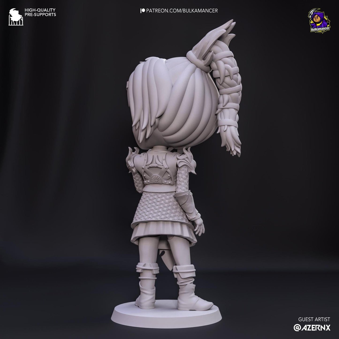 Chibi Sulking Cleric | Resin Garage Kit Sculpture Anime Video Game Fan Art Statue | Bulkamancer Sculpts