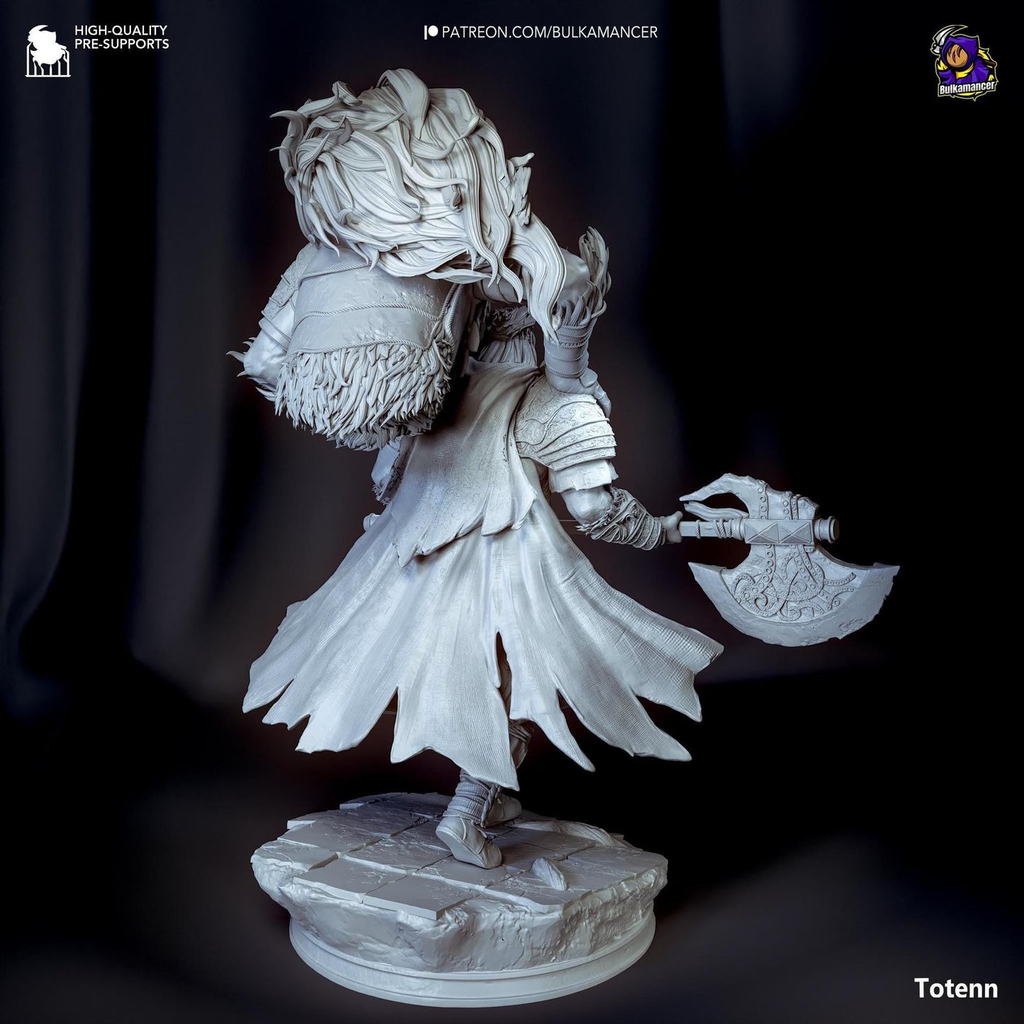 Chieftain of the Barrens | Resin Garage Kit Sculpture Anime Video Game Fan Art Statue | Bulkamancer Sculpts