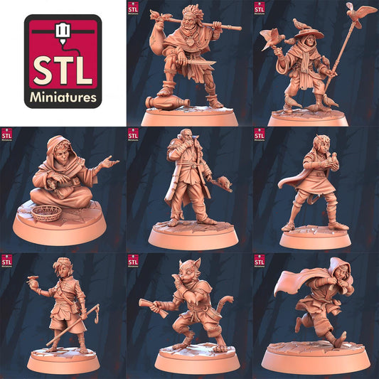 Beggars Guild NPC Set | Tabletop Scale | D&D TTRPG Miniature | STL Miniatures