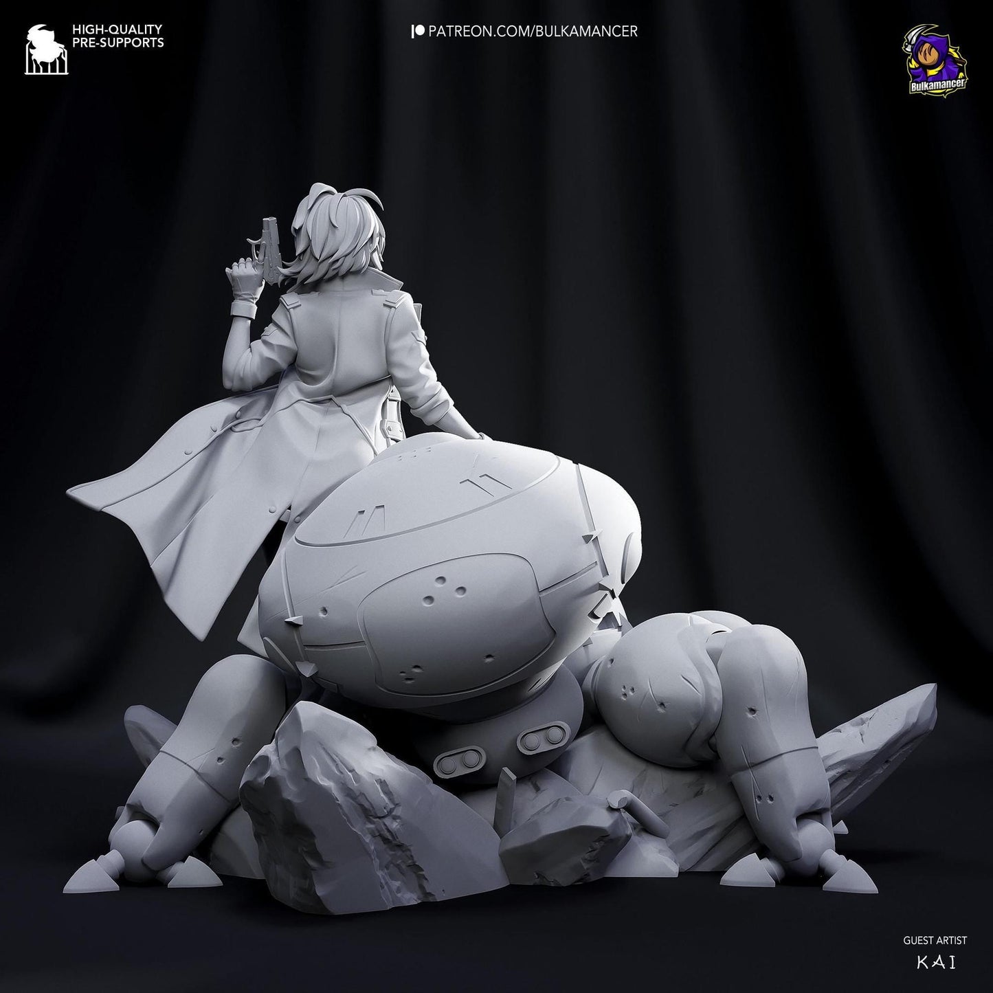Cyber Ghost | Resin Garage Kit Sculpture Anime Video Game Fan Art Statue | Bulkamancer Sculpts