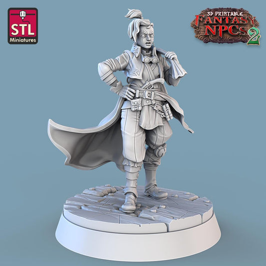 Gunpowder NPC Set | Tabletop Scale | D&D TTRPG Miniature | STL Miniatures